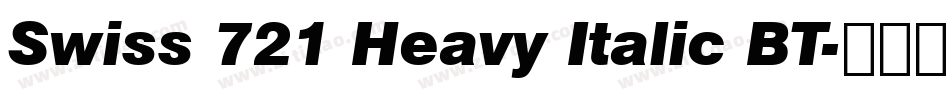 Swiss 721 Heavy Italic BT字体转换